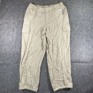 GAP Flax Linen Parachute Pants Women's Large 34 x 30 Wide Leg Baggy Relaxed NWT‎